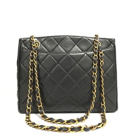 chanel black shoulder bag|Chanel vintage black shoulder bag.